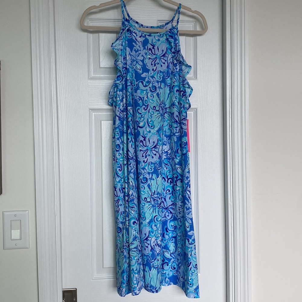 NWT Lilly Pulitzer Billie Dress Saltwater Blue Suns Out Funs Out